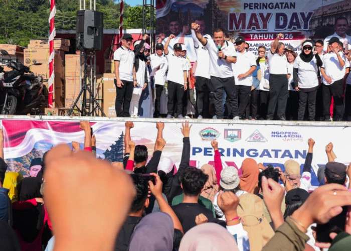 Peringati May Day di Ungaran, Ahmad Luthfi Sebut Buruh Pahlawan Ekonomi Jateng