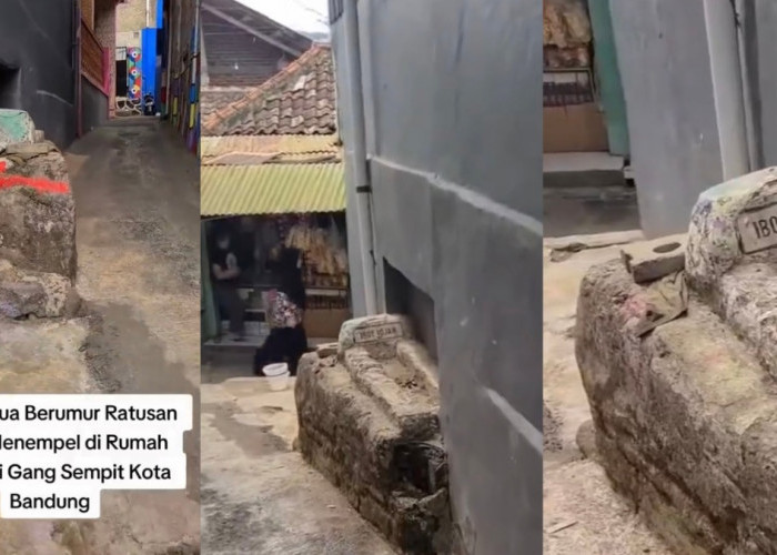 VIRAL! Makam Berusia Ratusan Tahun Nempel dengan Tembok Rumah Warga di Bandung