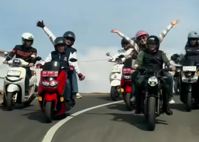 Bupati Afif dan Wakil Amir Touring Jalan Lingkar Sumbing di Kalikajar