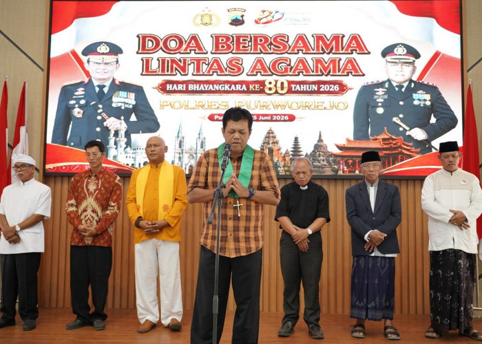 Sambut Hari Bhayangkara ke-80, Polres Purworejo Gelar Doa Bersama Lintas Agama untuk Perkuat Kamtibmas