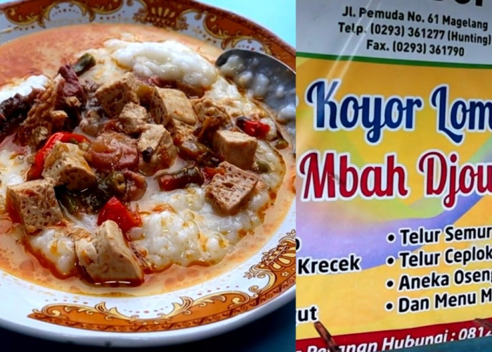 Kulineran di Tengah Kota Magelang, Sarapan Bubur Koyor Sambal Ijo Mbah Djowi Nikmatnya Tiada Tara!