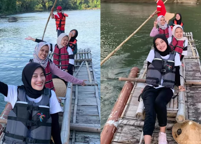 5 Potret Keseruan Wisata Air Naik Getek Bambu di Magelang, Lokasinya Hanya 5 Menit Dari Candi Borobudur