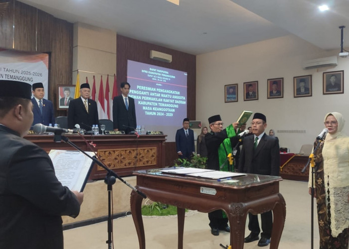 DPRD Temanggung Resmi Lantik Dua Anggota PAW, Siyamin dan Suharyani Isi Kursi yang Kosong