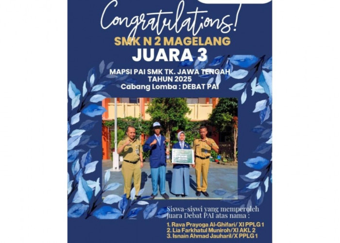 SMKN 2 Magelang Raih Juara 3 Lomba Debat MAPSI Jateng 2025