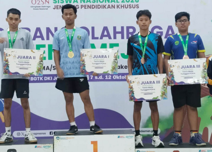 Tumbangkan 5 Provinsi, Siswa SLB Kota Magelang Sabet Juara 2 Tenis Meja O2SN Nasional