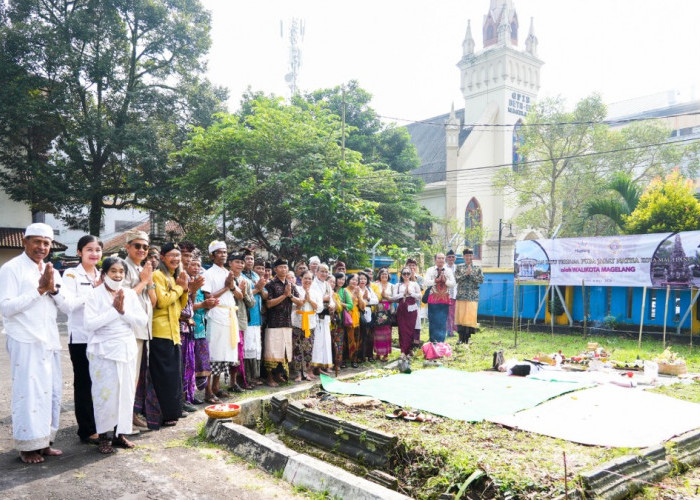 Lengkapi Alun-alun, Pembangunan Pura Jagat Natha Kukuhkan Kota Magelang Sebagai Kota Toleran