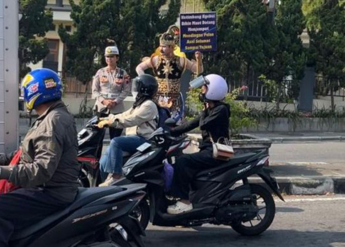 'Gatotkaca' Polresta Magelang Ajak Masyarakat Tertib Berlalulintas