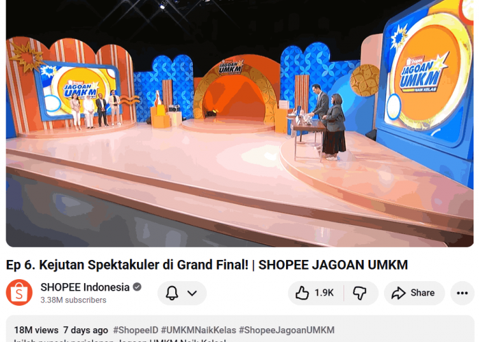 Episode final Shopee Jagoan UMKM mencatatkan total views hingga lebih dari 18 juta