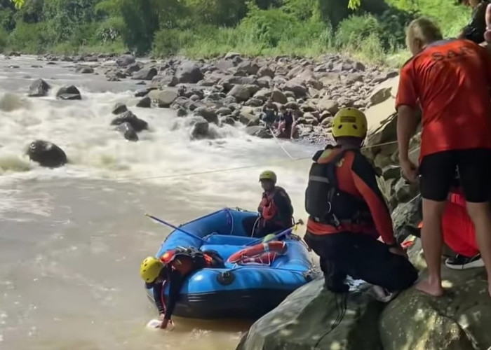 Remaja 14 Tahun Hanyut di Sungai Progo Temanggung Belum Ditemukan, Tim SAR Pinjam Alat Selam dari BPBD Magelan