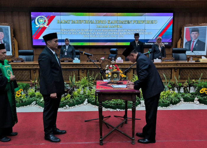Rudi Hartono Resmi Dilantik Jadi Wakil Ketua DPRD Purworejo 2024-2029, Formasi Pimpinan Kini Lengkap
