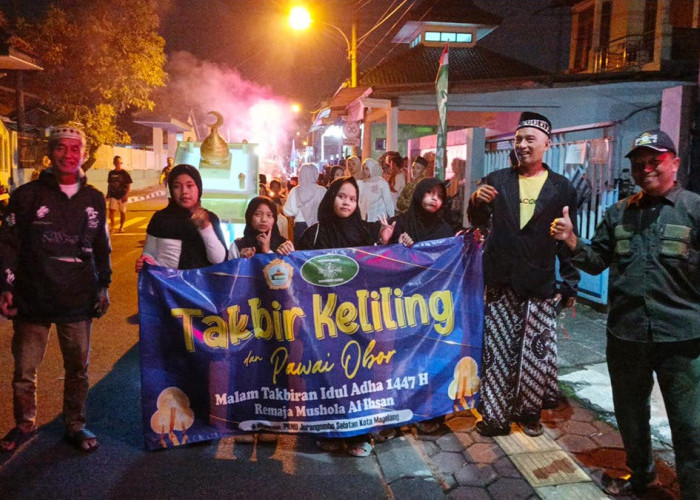 Cegah Kenakalan Remaja, Warga Kampung Karet Kota Magelang Jadikan Takbir Keliling Sebagai Tameng