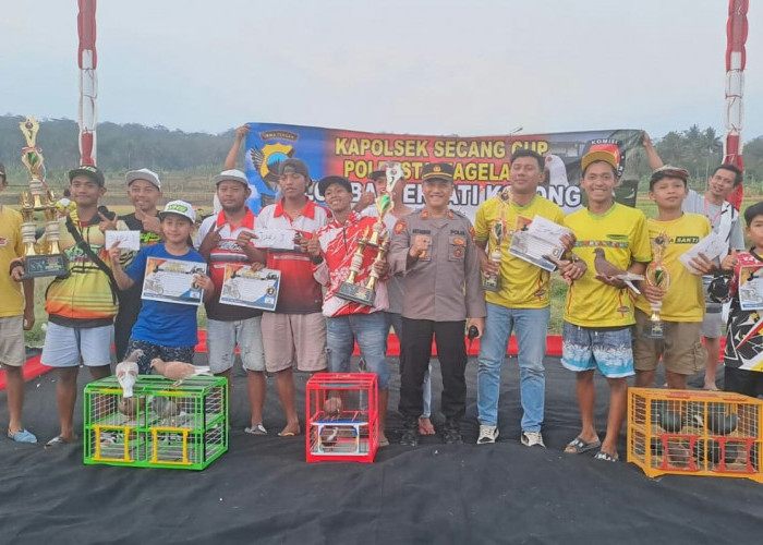 Dukung Pemilu Damai, Polsek Secang Magelang Gelar Lomba Merpati Kolong