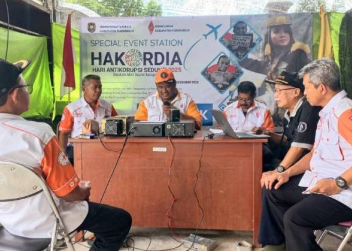 Inspektorat dan ORARI Purworejo Kampanyekan Antikorupsi Lewat Udara 