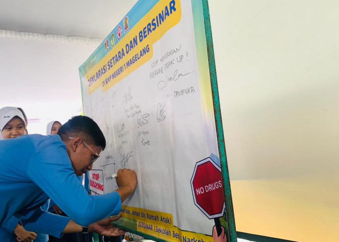 SMPN 1 Magelang Deklarasikan SETARA BERSINAR, Sekolah Tanpa Kekerasan dan Bersih Narkoba