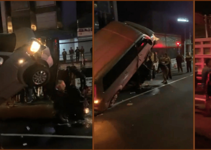 Kecelakaan Karambol di Simpang Artos, 1 Mobil Sampai Berdiri 