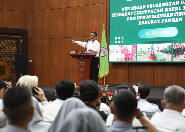 Menteri Pertanian (Mentan) Andi Amran Sulaiman Dalam kuliah umum yang diadakan di Kampus PEPI pada Rabu, 12 Juni 2024