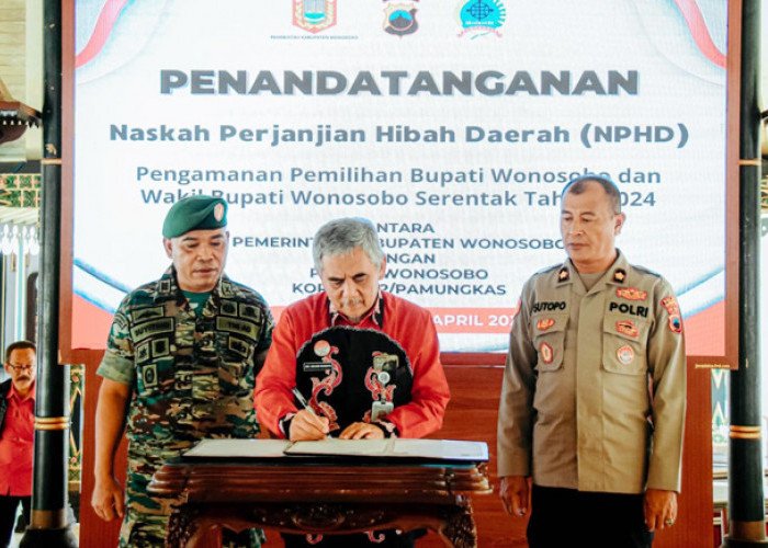 Pemkab Wonosobo Berikan Miliaran Dana Hibah ke TNI/Polri untuk Keamanan Pilkada