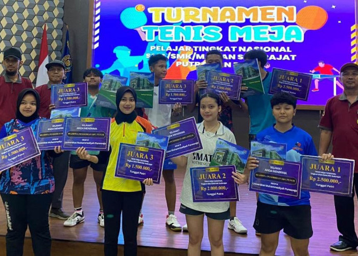 Atlet Tenis Meja Muda Potensial Bermunculan, Puluhan Peserta Ikuti Turnamen Nasional di Purworejo