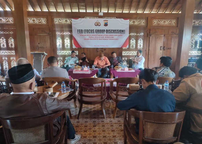 Perkuat Kamtibmas Jelang Pemilu, Polres WonosoboGelar FGD