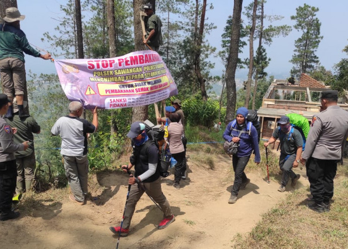 Polsek Sawangan Magelang Ajak Masyarakat Jaga Hutan dan Lahan Merbabu