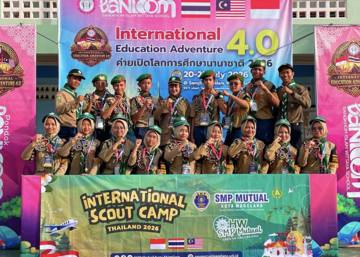 Wakil Indonesia, Belasan Siswa SMP Mutual Magelang Unjuk Gigi di Scout Camp Thailand