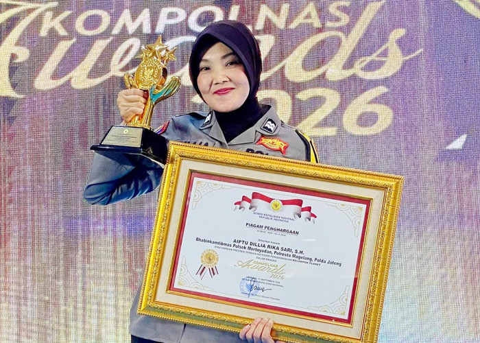 Inovasi Bank Sampah Bawa Bhabinkamtibmas Mertoyudan Raih Juara 1 Kompolnas Awards