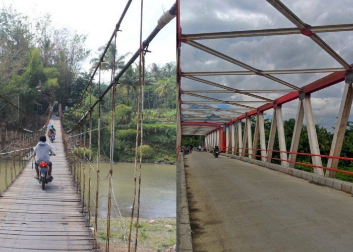 VIRAL! Potret Jembatan Ngembik Dulu dan Sekarang Jadi Spot Foto Dadakan