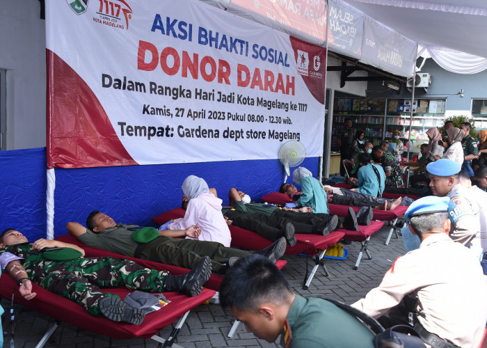 150 Kantung Darah Terkumpul Saat Donor Darah Digelar di Gardena Magelang