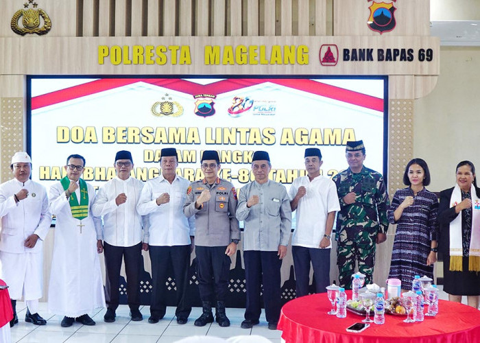 HUT Bhayangkara ke-80, Polresta Magelang Rajut Toleransi Lewat Doa Lintas Agama