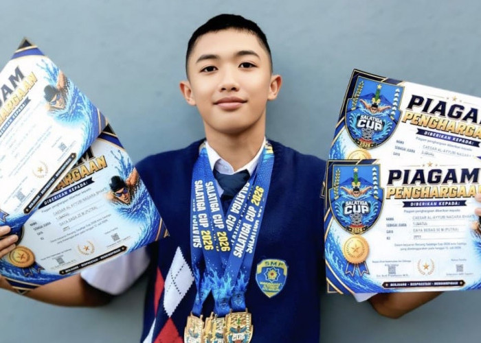 Siswa SMP Mutual Kota Magelang Sukses Borong 5 Medali Kejuaraan Renang Salatiga Cup 2026