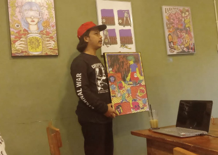 15 Seniman Magelang Pamerkan Lukisan di Kafe