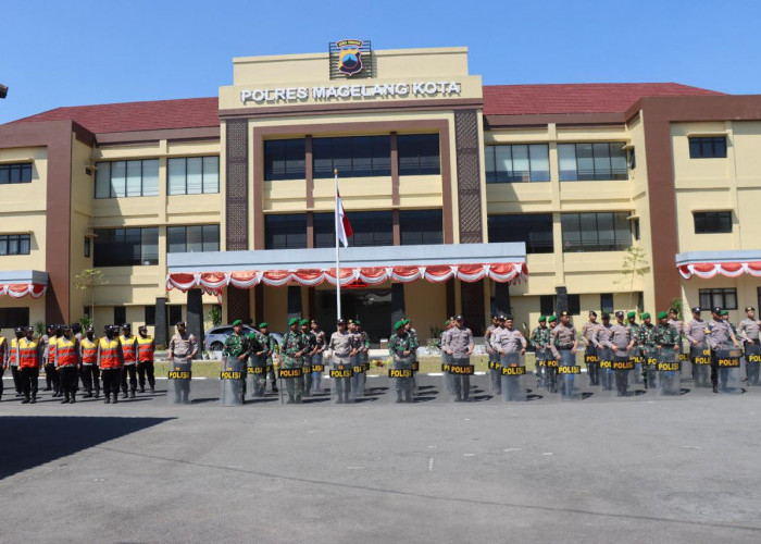 Kodim 0705 dan Polres Magelang Kota Gelar Latihan Pengendalian Massa Jelang Pilkada