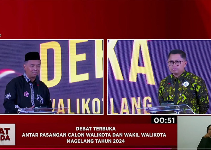 Paslon Damai Pakai Batik Karya Kaum Disabilitas Saat Debat Perdana Calon Walikota Magelang