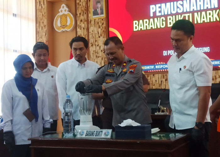 Polres Temanggung Musnahkan Barang Bukti Sabu, Berikut Beratnya