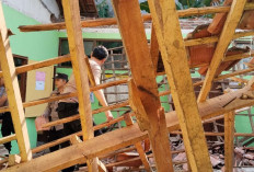 Atap Ruang Kelas SDN Secang 3 Magelang Roboh Akibat Bangunan Lapuk