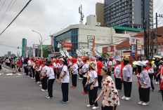 Lautan Manusia Meriahkan Senam Tematik Bunga di Magelang Flower Festival 2026