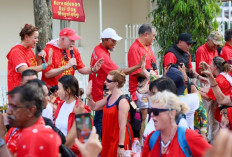 Ajang Red Dress Run Interhash 2026 di Magelang Diikuti Ribuan Pelari 44 Negara