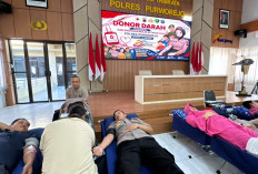 Donor Darah Hari Bhayangkara ke-80, Polres Purworejo Kumpulkan 125 Kantong Darah untuk PMI