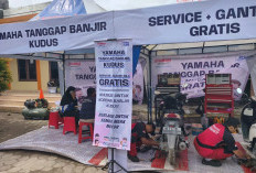 Service Gratis Yamaha, Ringankan Beban Korban Banjir di Mejobo Kudus