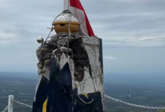 Tugu Puncak Gunung Andong Tersambar Petir, Tidak Ada Korban Jiwa
